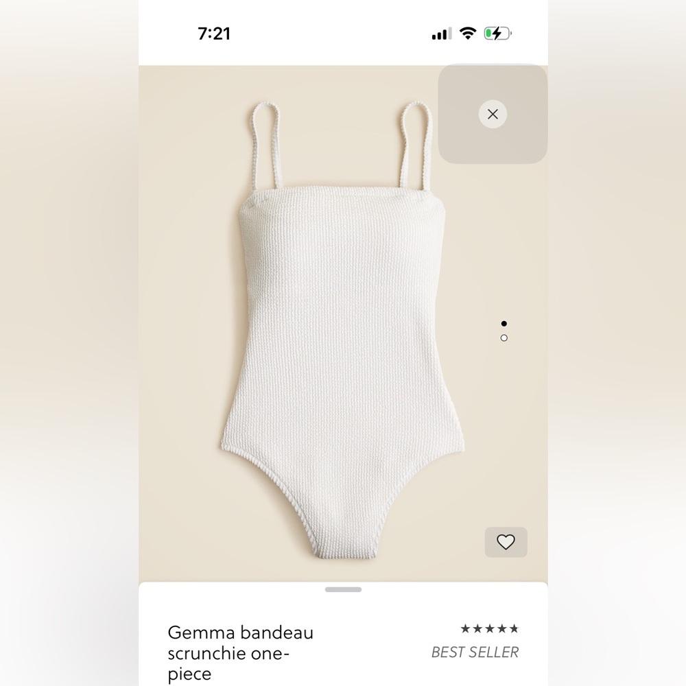 Gemma Bandeau Scrunchie One-Piece - white